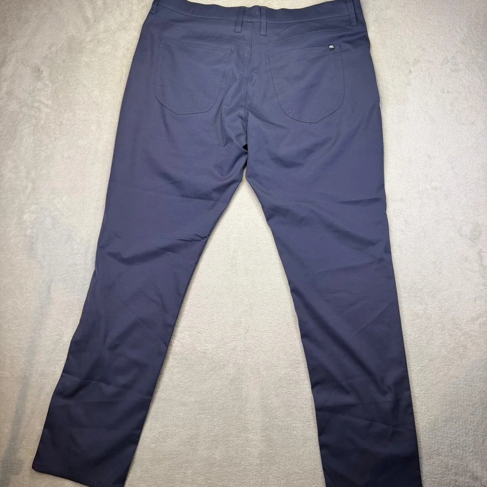 TravisMathew Right On Time Mens 36 Navy Blue Golf Performance Pants 1MT435